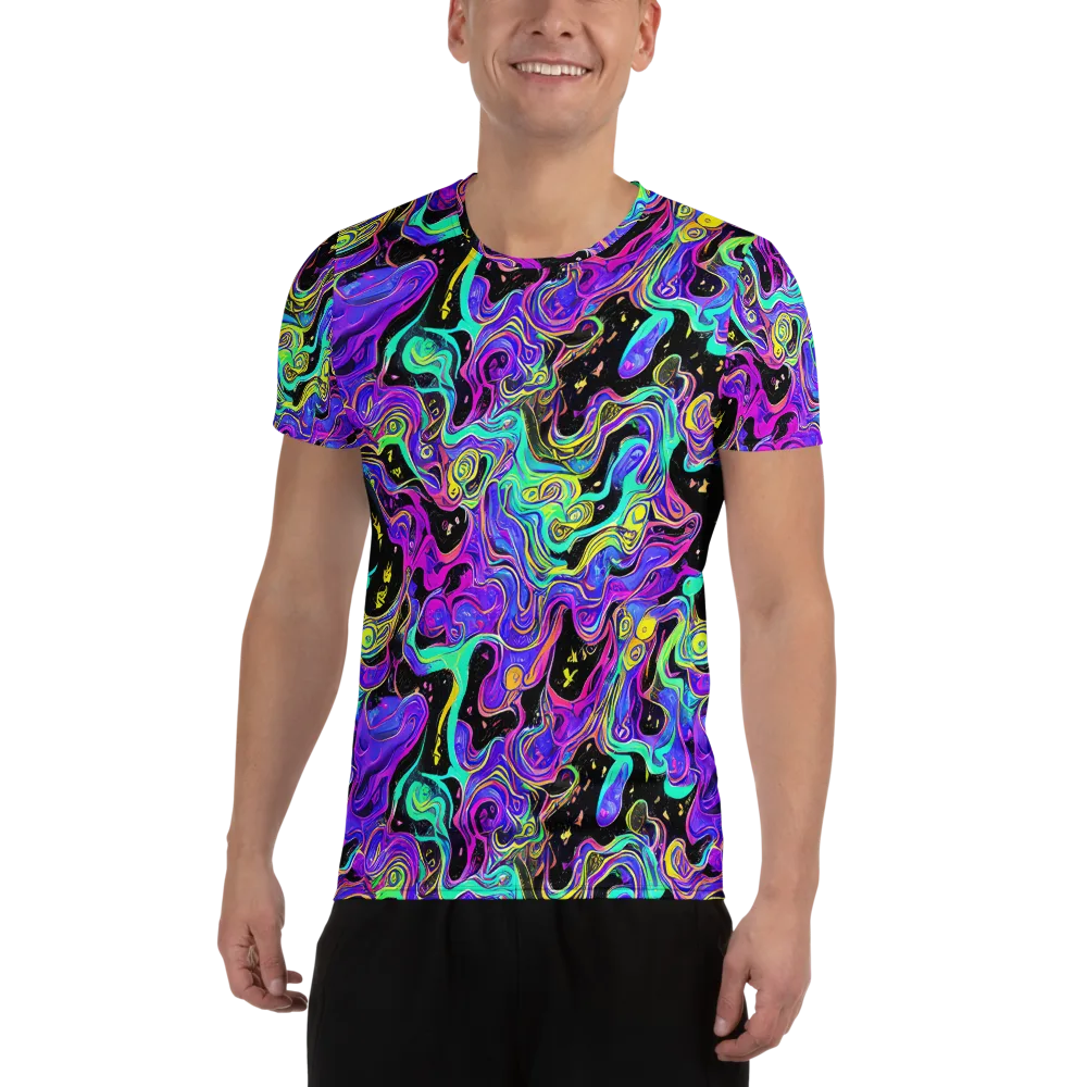 Sonic Swirl on Men's Athletic T-Shirt — Front