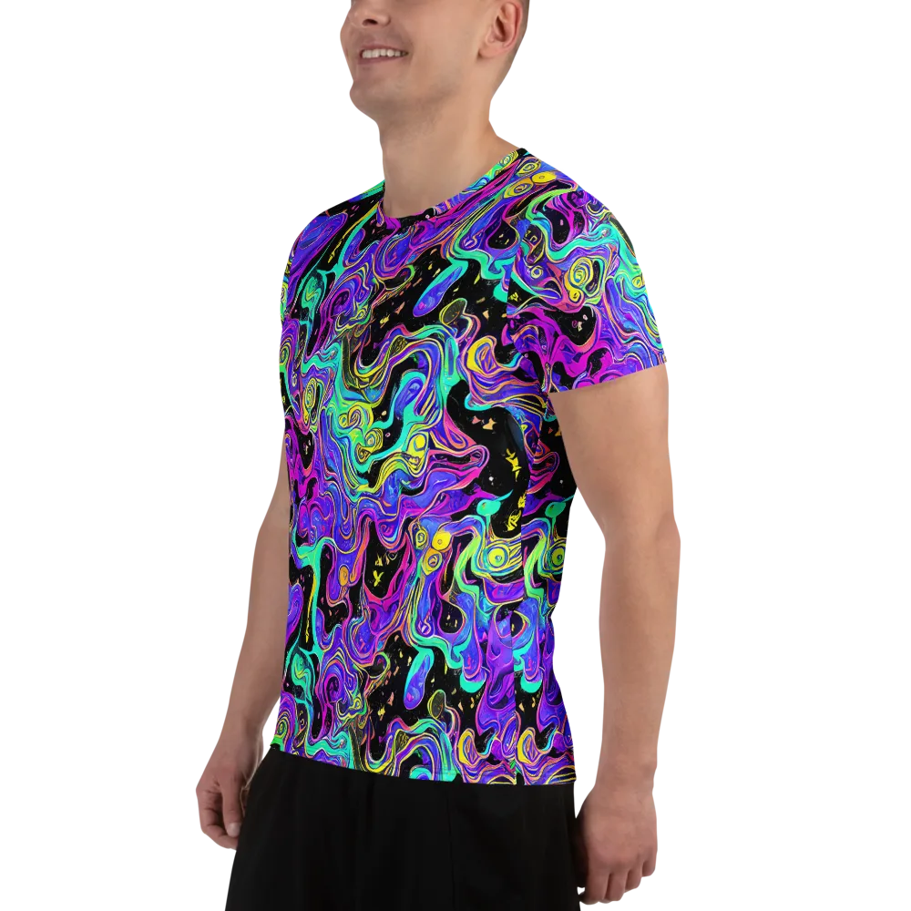 Sonic Swirl on Men's Athletic T-Shirt — Left