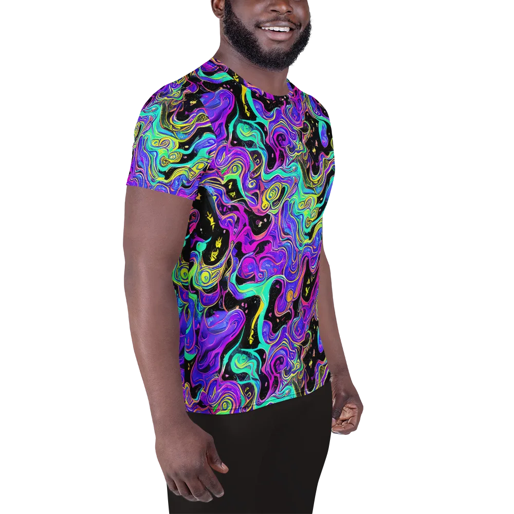 Sonic Swirl on Men's Athletic T-Shirt — Right