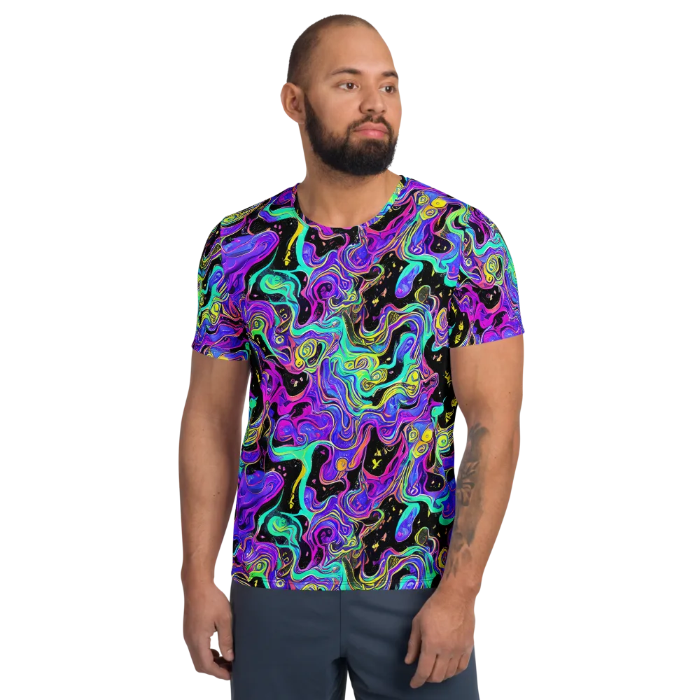 Sonic Swirl on Men's Athletic T-Shirt — Front