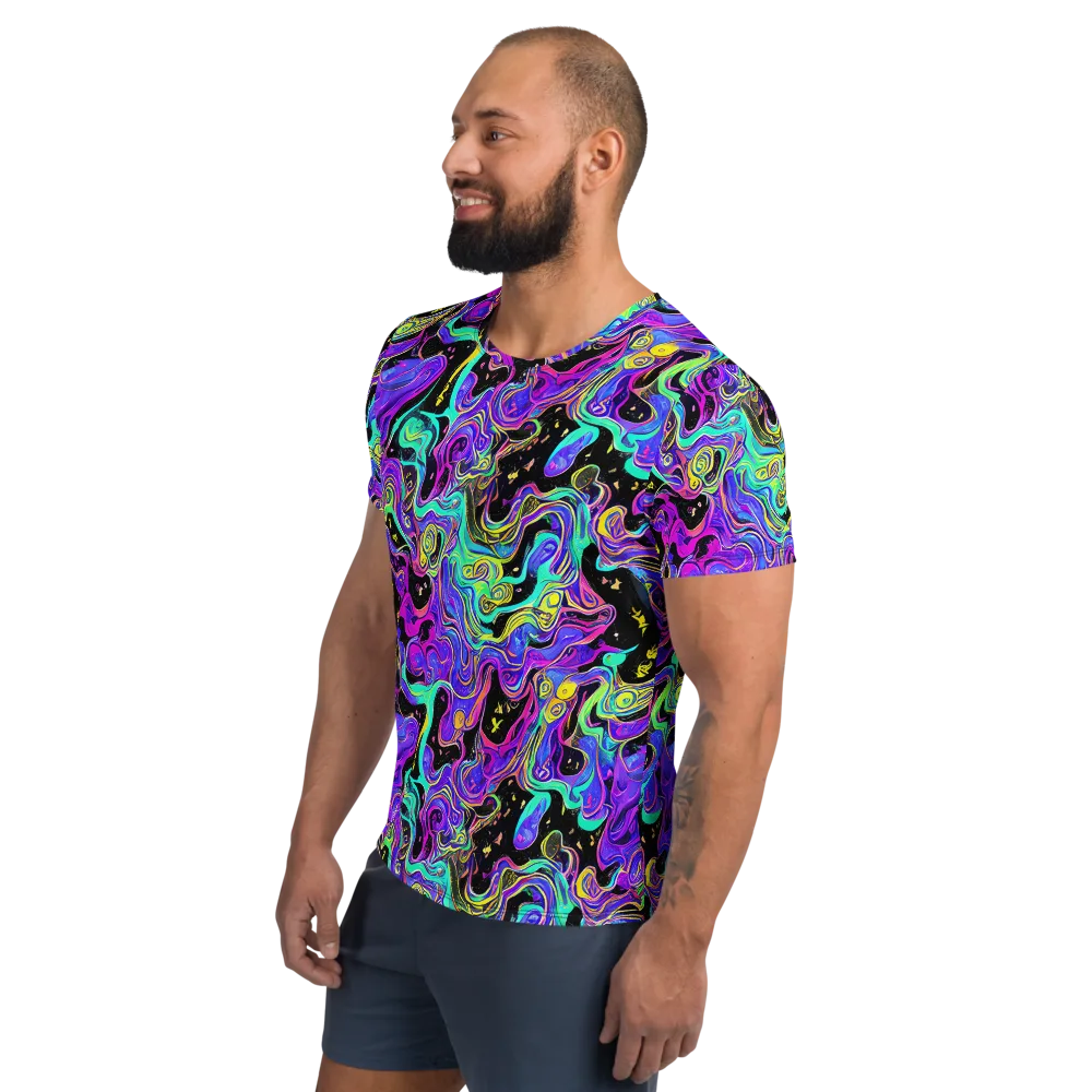 Sonic Swirl on Men's Athletic T-Shirt — Left