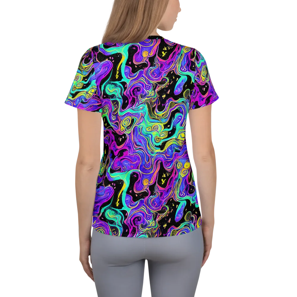 Sonic Swirl on Women's Athletic T-Shirt — Back