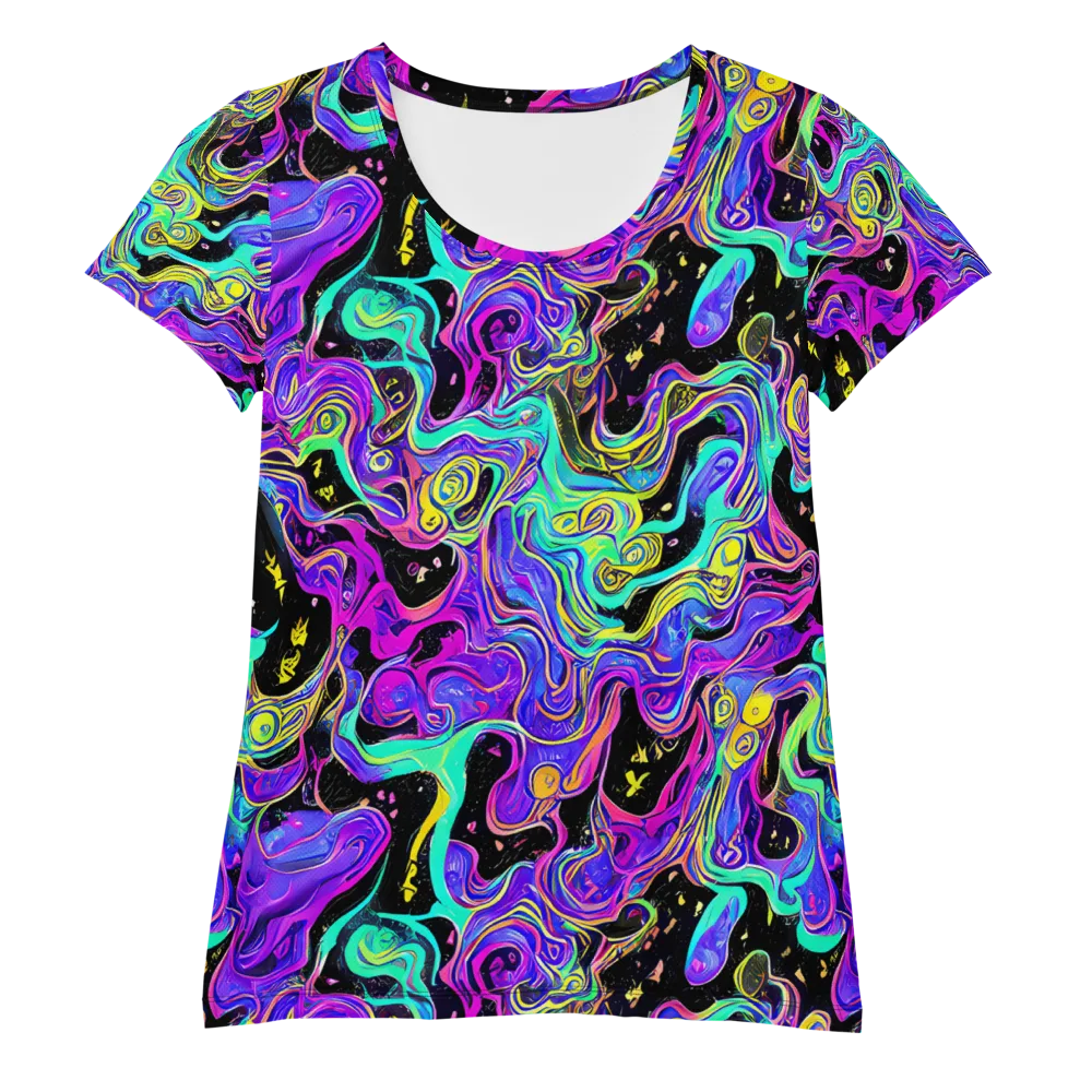 Sonic Swirl on Women's Athletic T-Shirt — Front