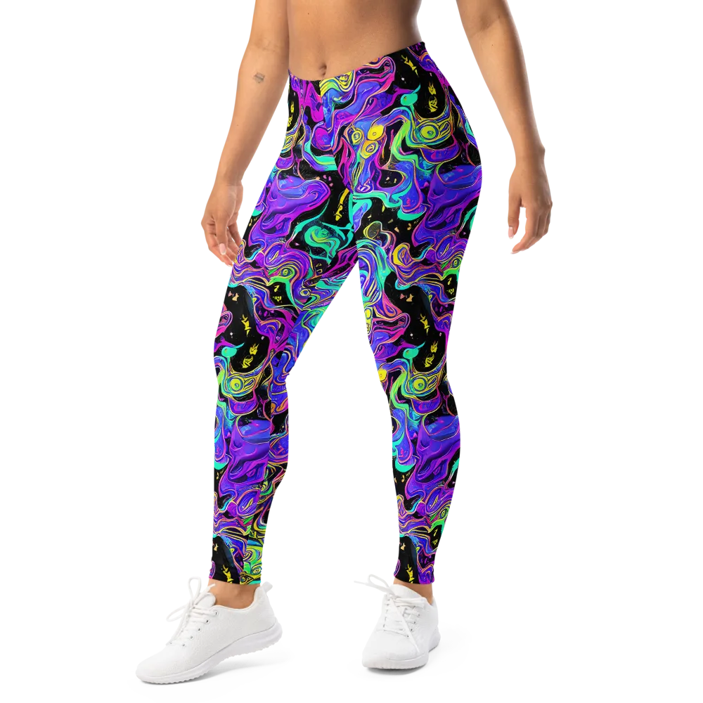 Sonic Swirl on Leggings — Left Front