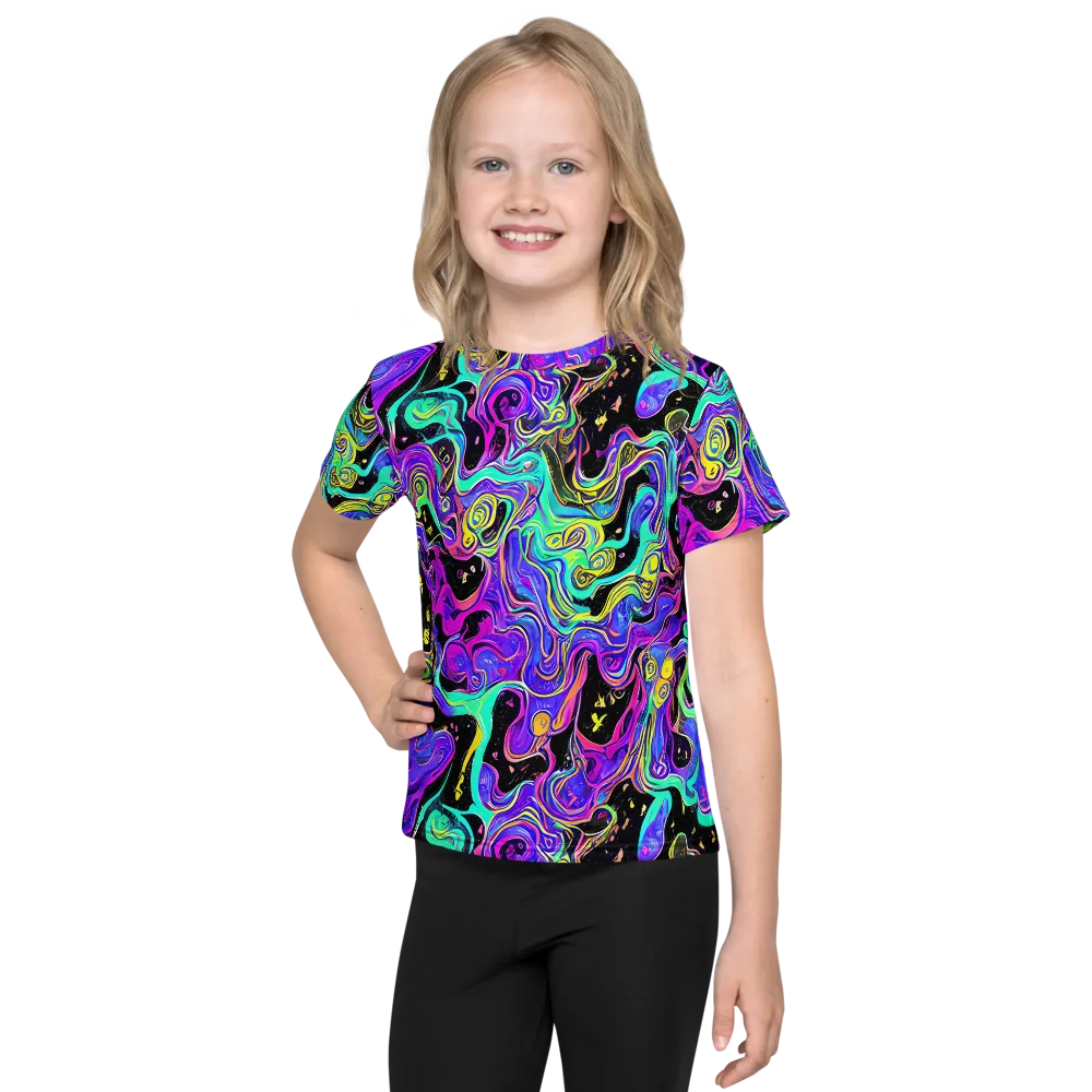 Sonic Swirl on Kids Crew Neck T-Shirt — Front
