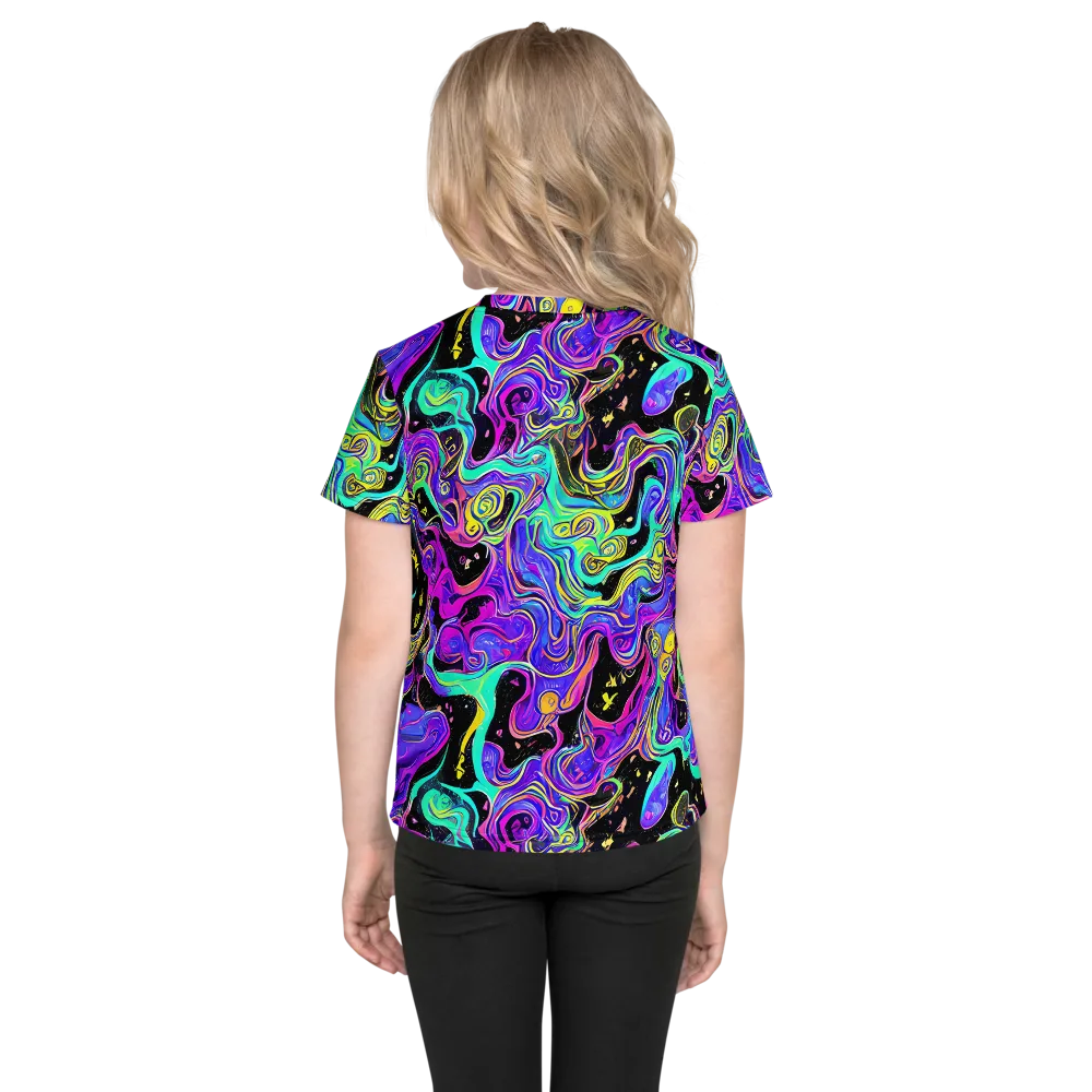 Sonic Swirl on Kids Crew Neck T-Shirt — Back