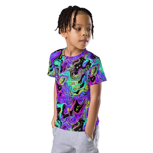 Sonic Swirl on a Kids Crew Neck T-Shirt
