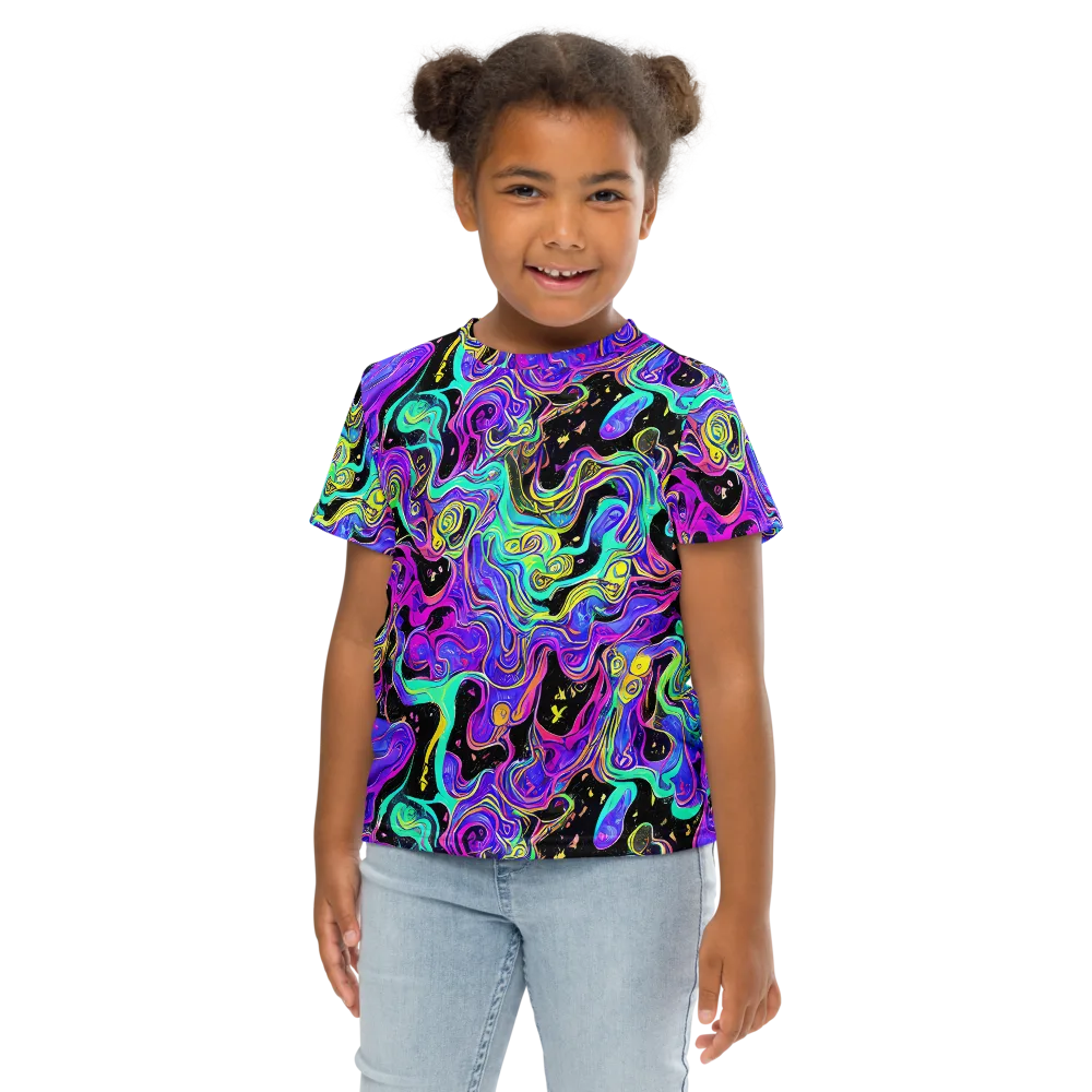 Sonic Swirl on Kids Crew Neck T-Shirt — Front