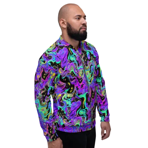 Sonic Swirl on a Bomber Jacket