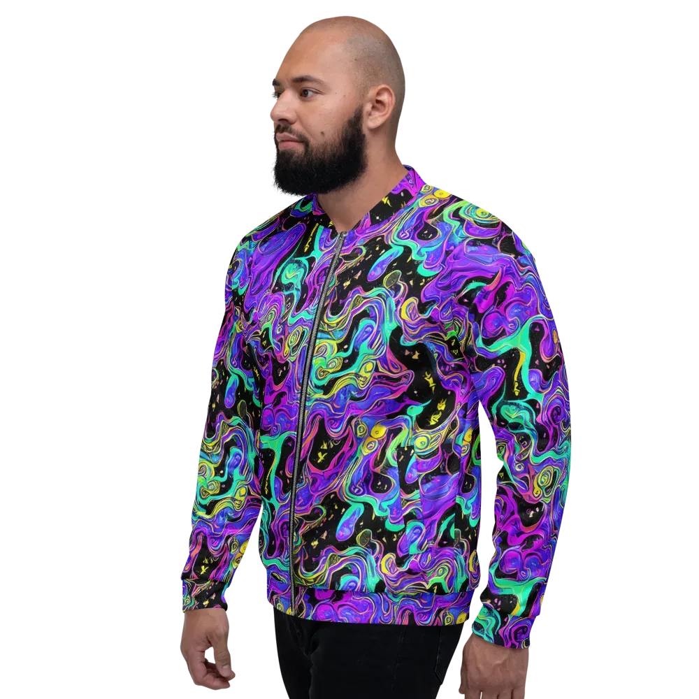 Sonic Swirl on Bomber Jacket — Left