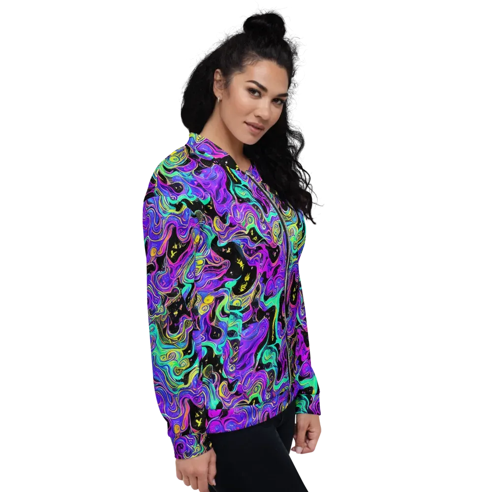 Sonic Swirl on Bomber Jacket — Right