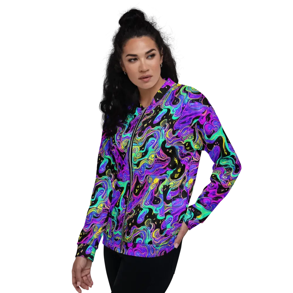 Sonic Swirl on Bomber Jacket — Left