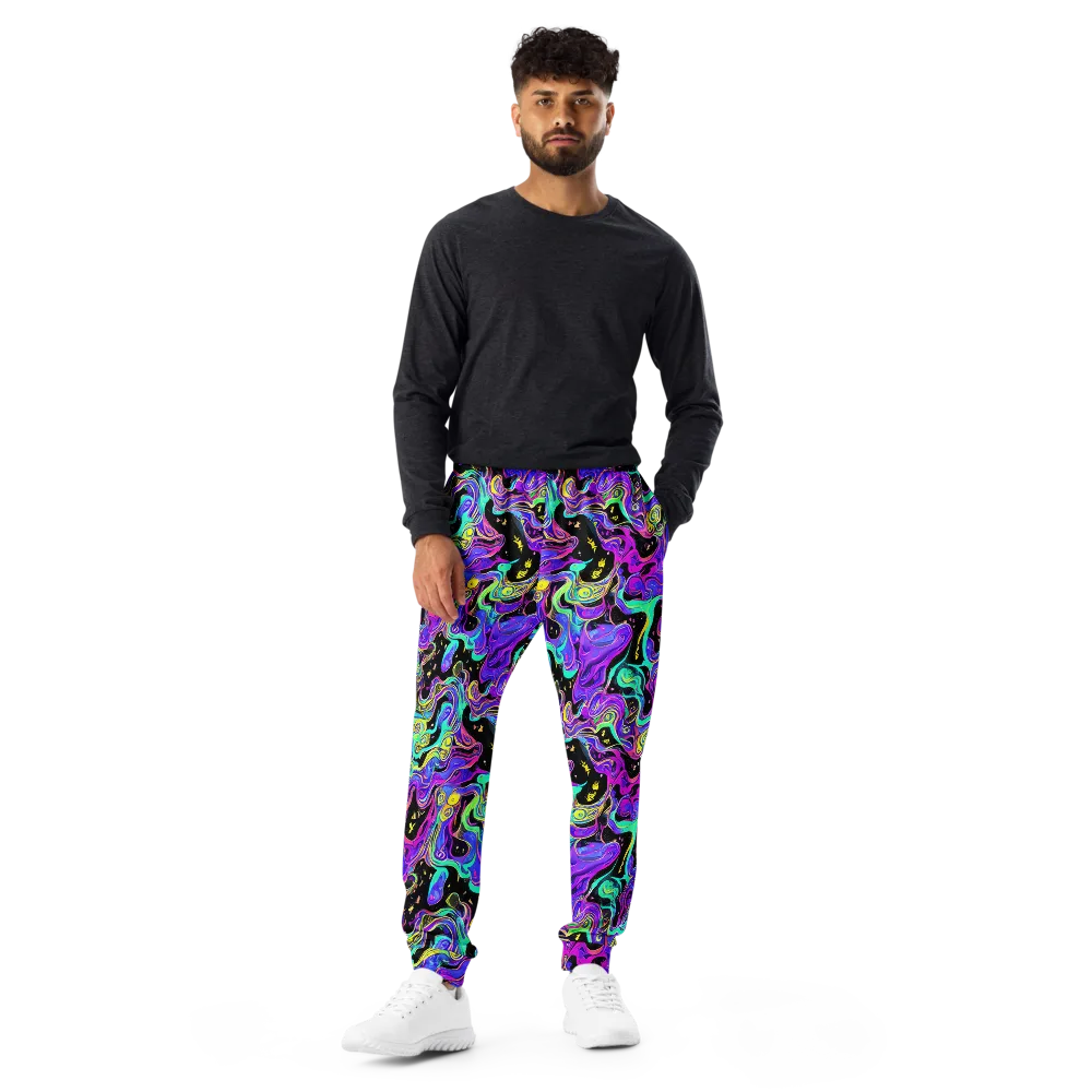 Sonic Swirl on Men's Joggers — Front