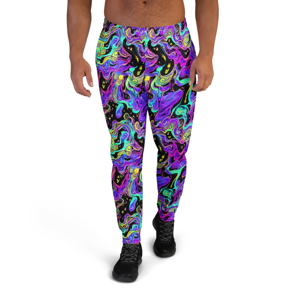 Sonic Swirl on Men's Joggers — Front