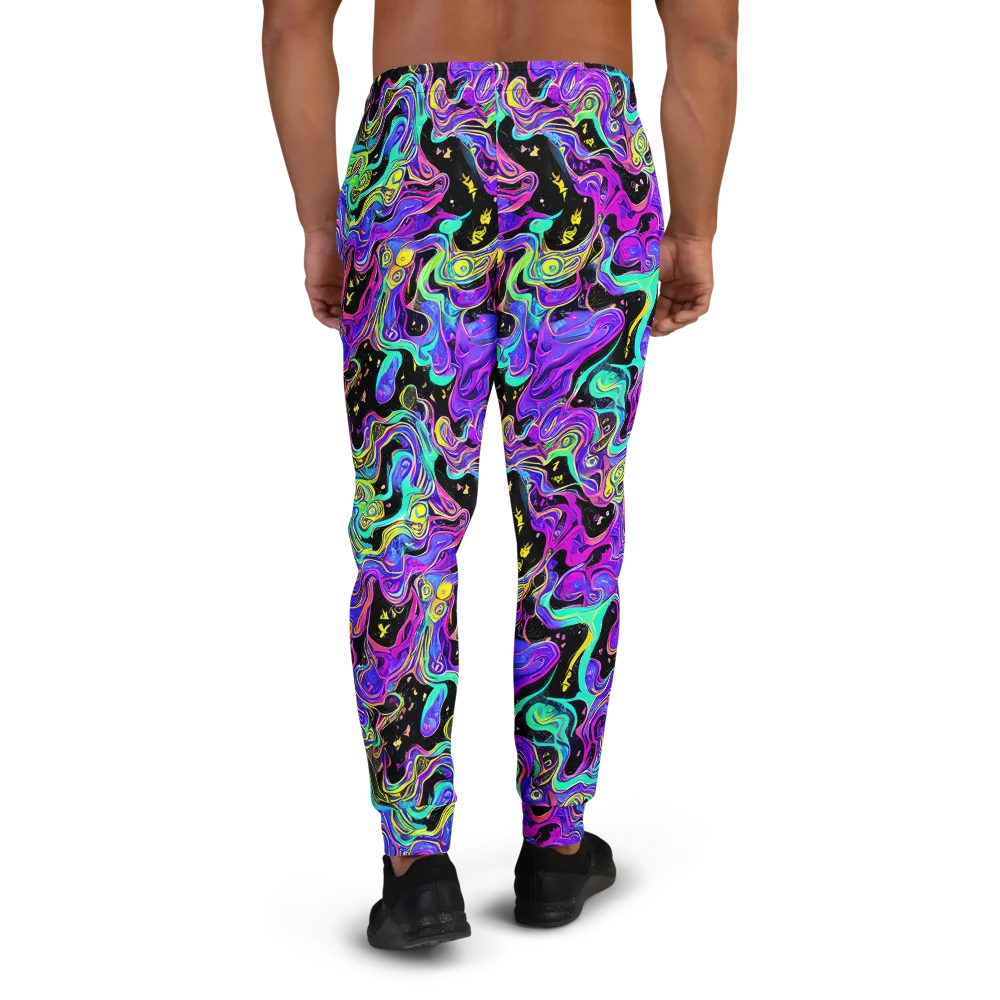 Sonic Swirl on Men's Joggers — Back
