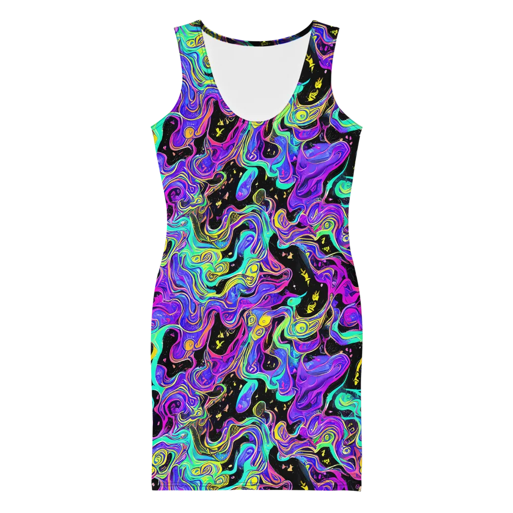 Sonic Swirl on Bodycon Dress — Front