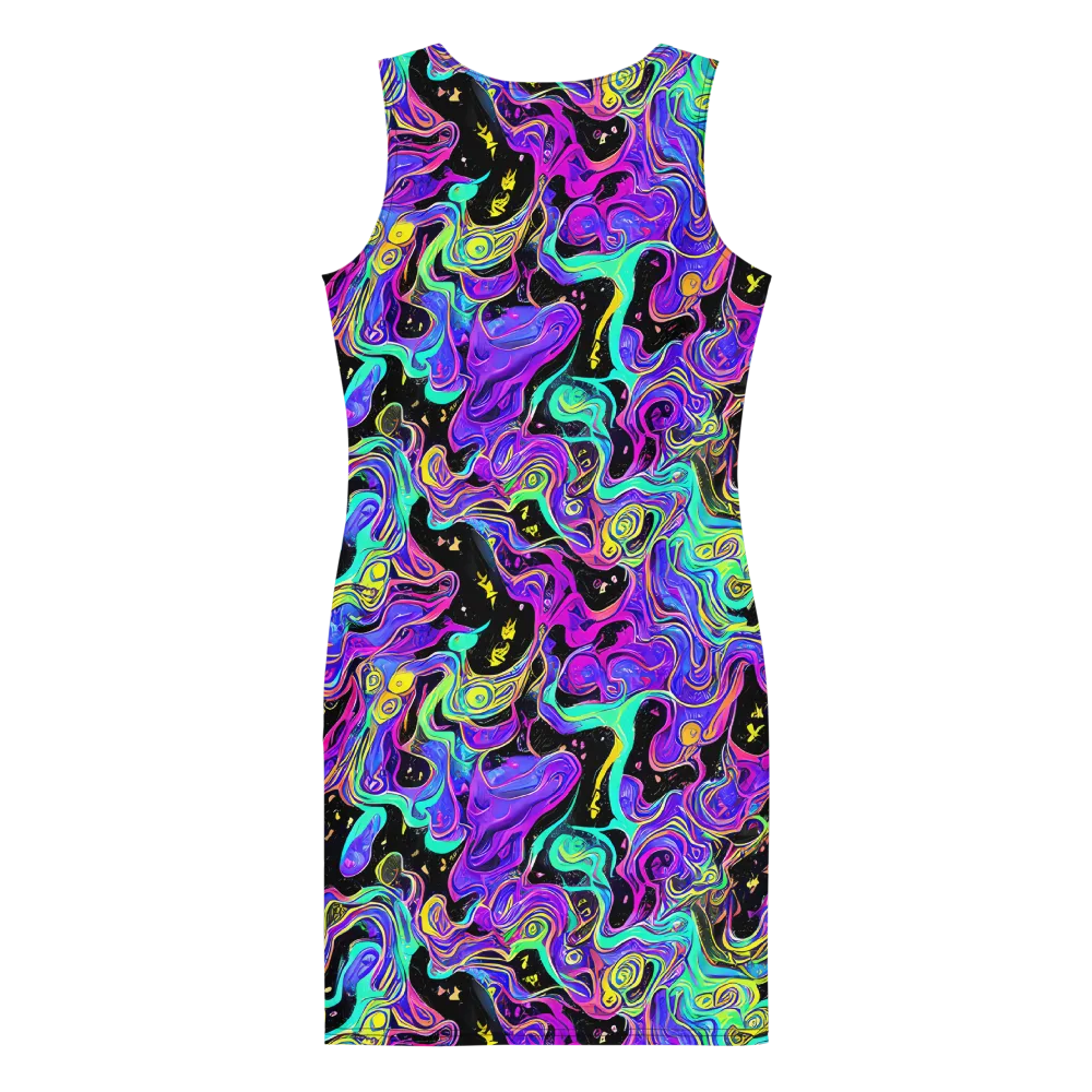 Sonic Swirl on Bodycon Dress — Back
