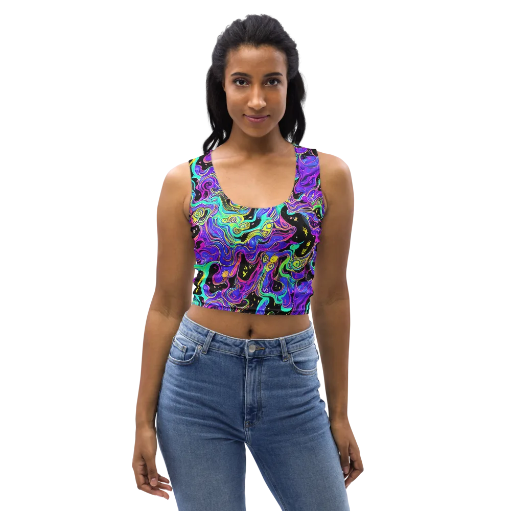Sonic Swirl on Crop Top — Front