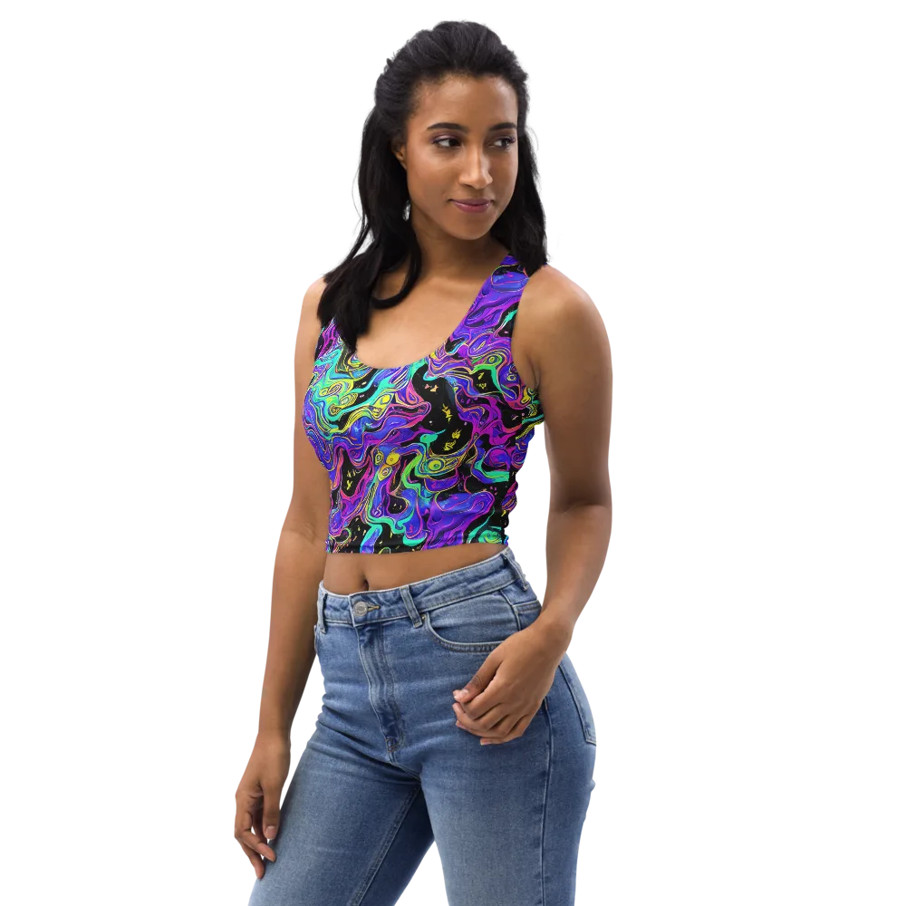Sonic Swirl on Crop Top — Left Front