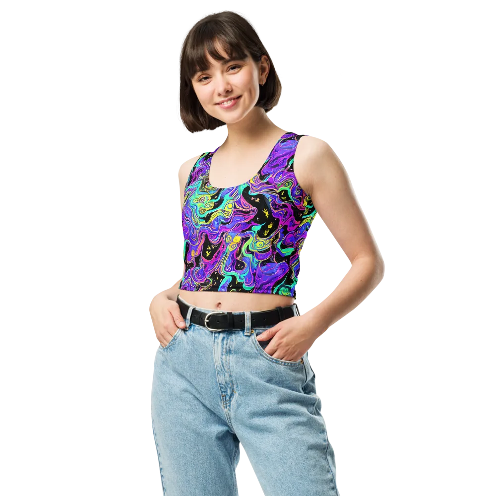 Sonic Swirl on Crop Top — Front