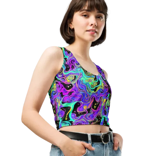 Sonic Swirl on a Crop Top