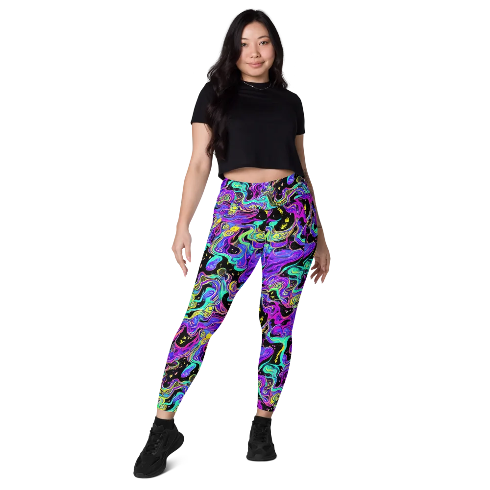 Sonic Swirl on Leggings with Pockets — Front