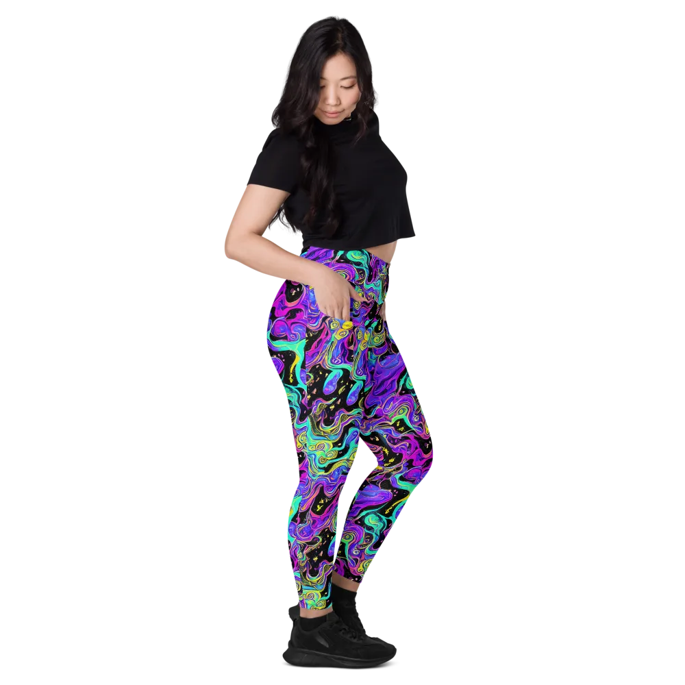 Sonic Swirl on Leggings with Pockets — Right