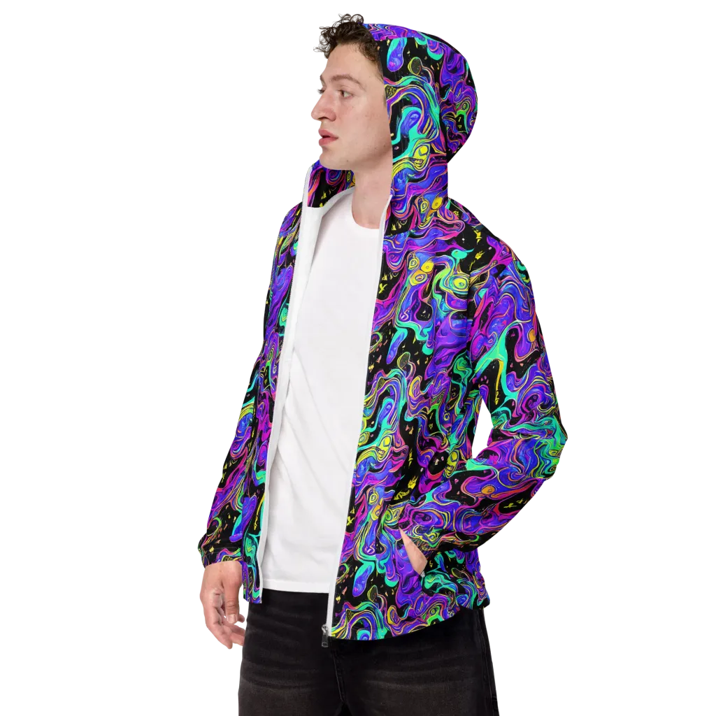 Sonic Swirl on Men's Windbreaker — Left Front