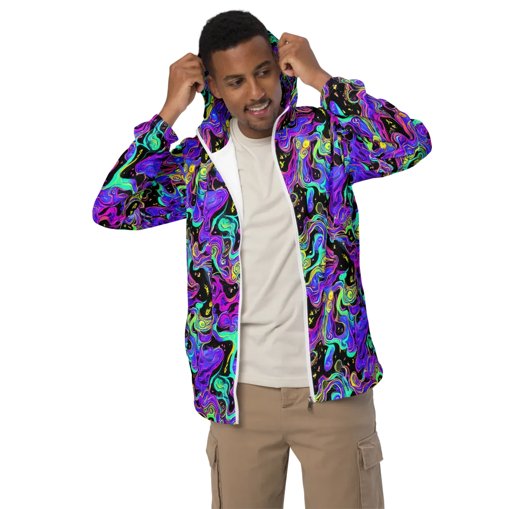 Sonic Swirl on Men's Windbreaker — Front