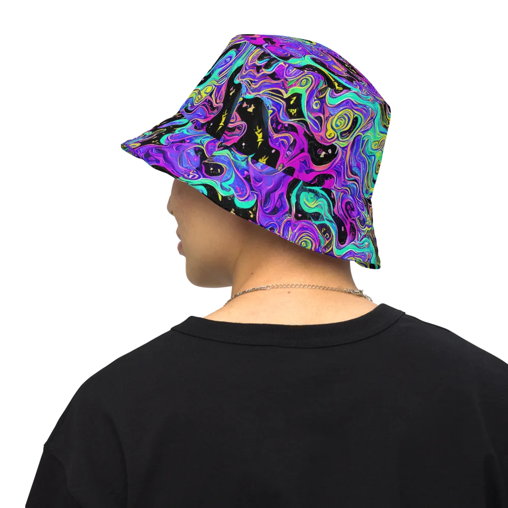Sonic Swirl on Reversible Bucket Hat — Back Inside