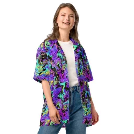 Sonic Swirl on a Button Shirt