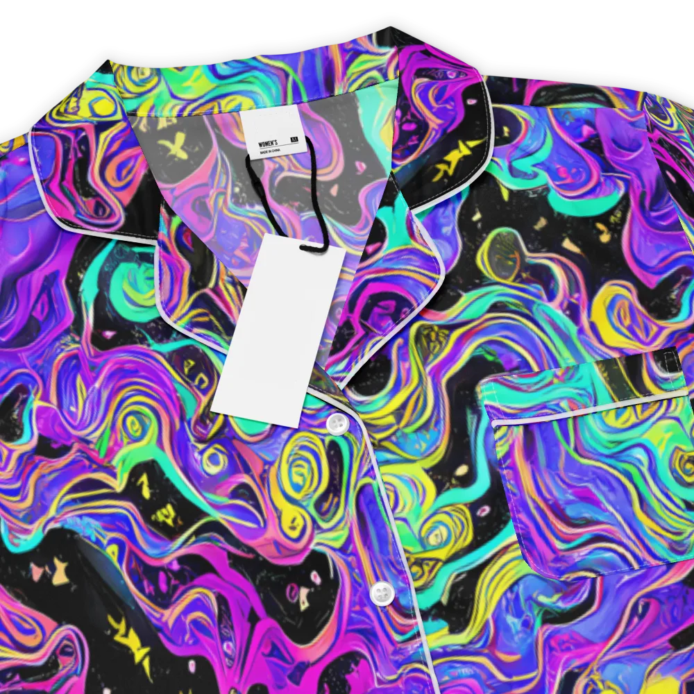 Sonic Swirl on Women's Short Sleeve Pajama Top — Product details