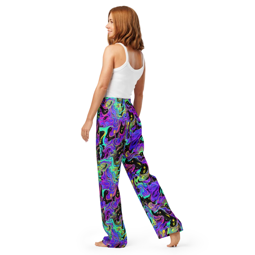 Sonic Swirl on Women's Pajama Pants — Back
