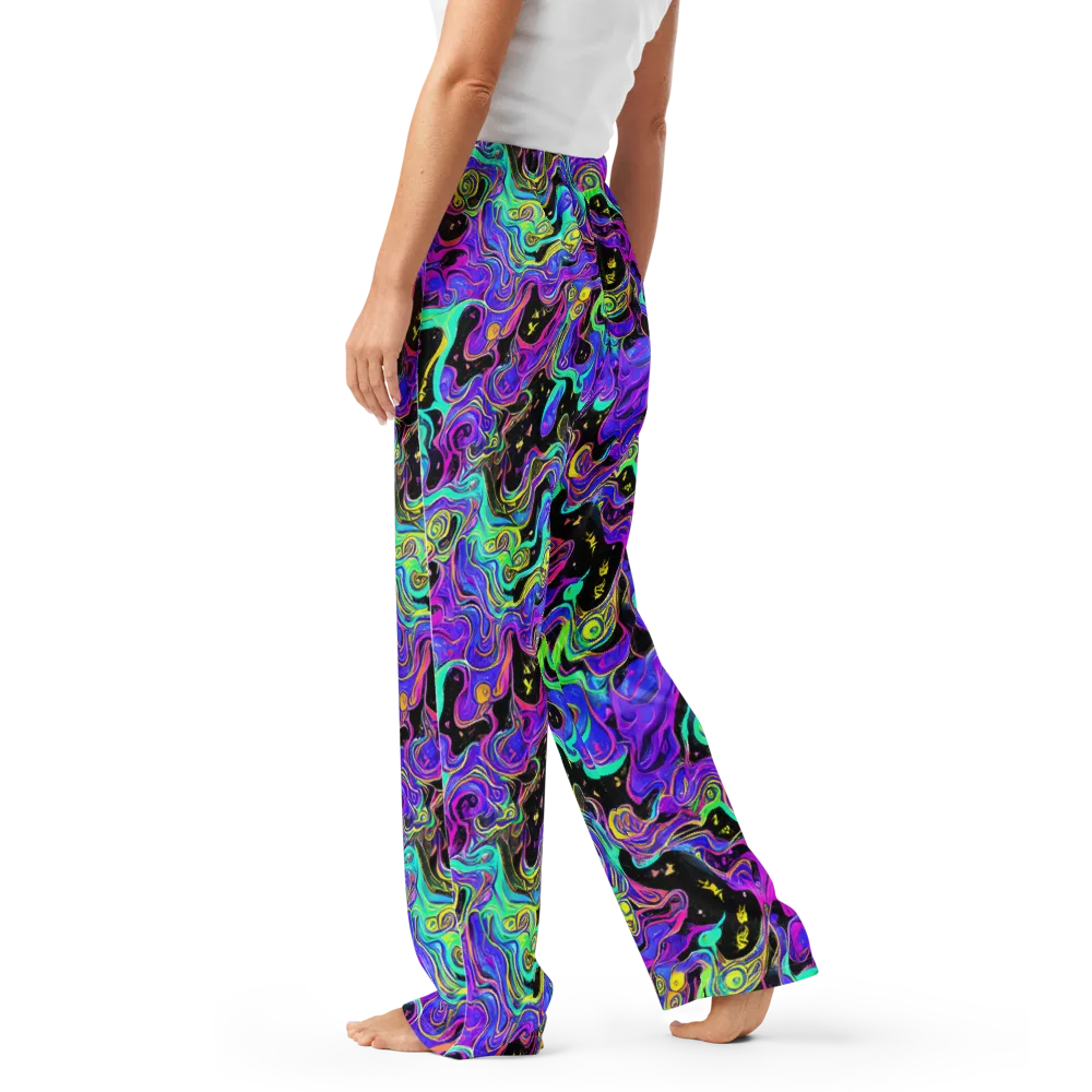 Sonic Swirl on Women's Pajama Pants — Left