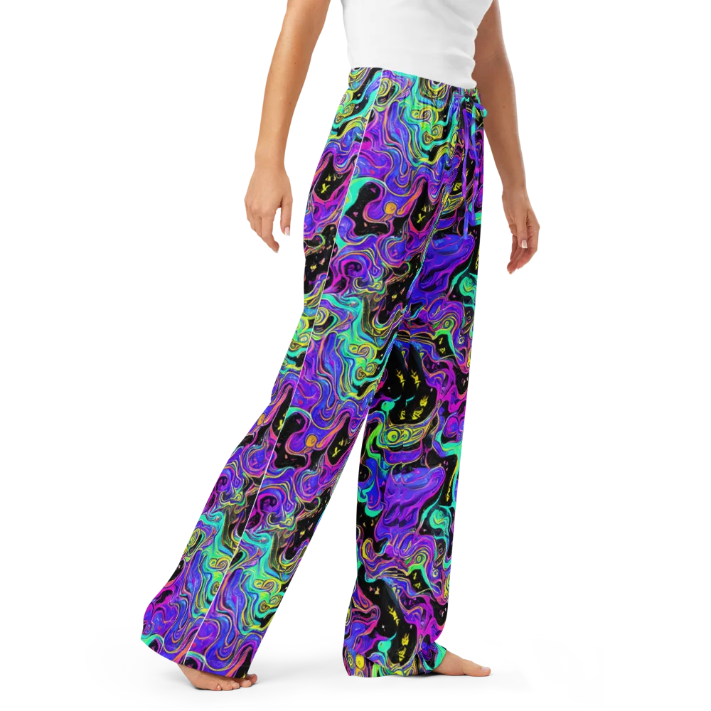 Sonic Swirl on Women's Pajama Pants — Right Front