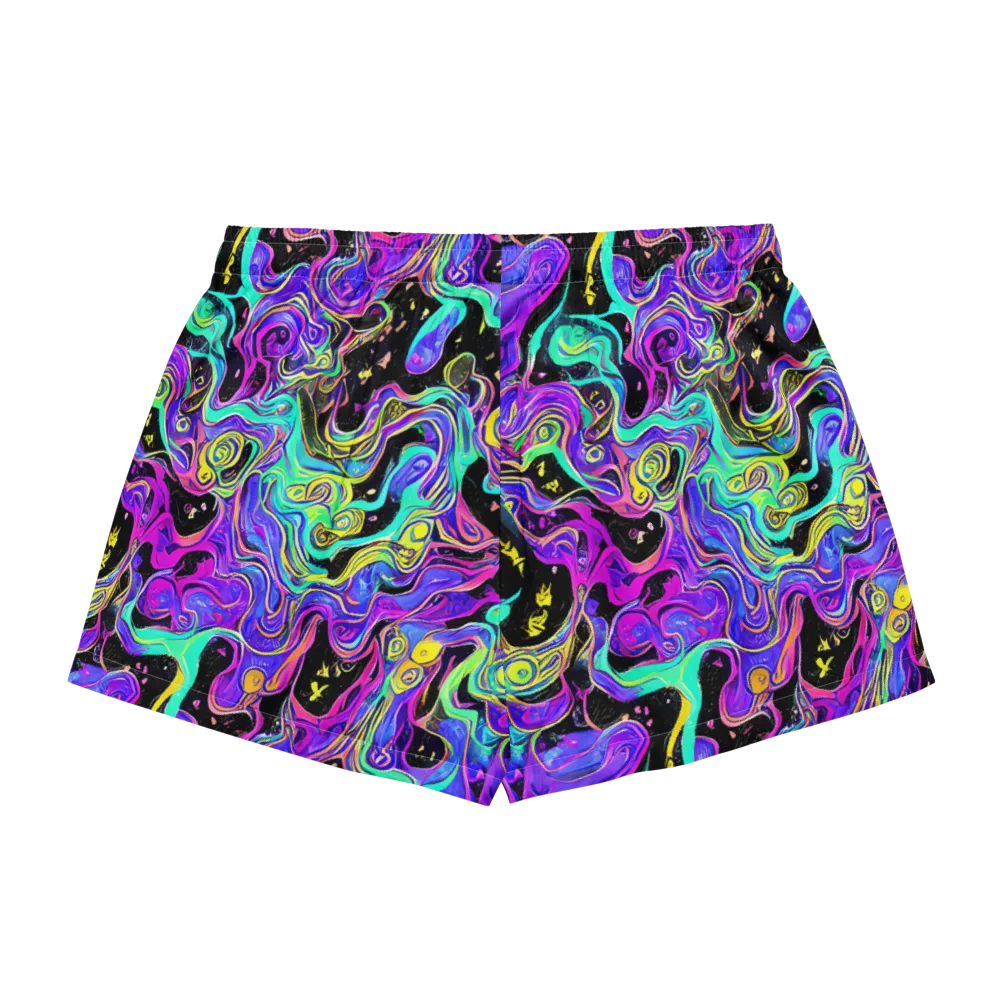 Sonic Swirl on Women's Pajama Shorts — Back