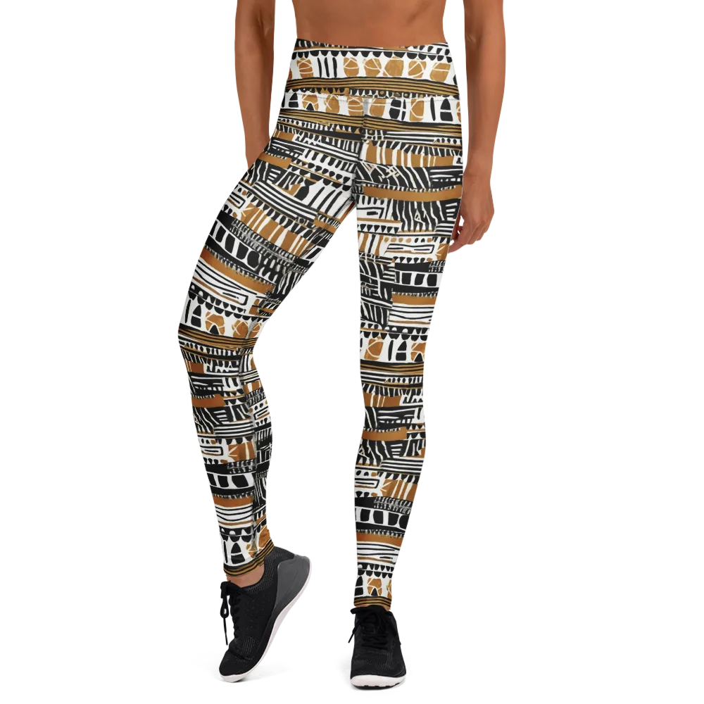 Nomad Geometry on Yoga Leggings — Front