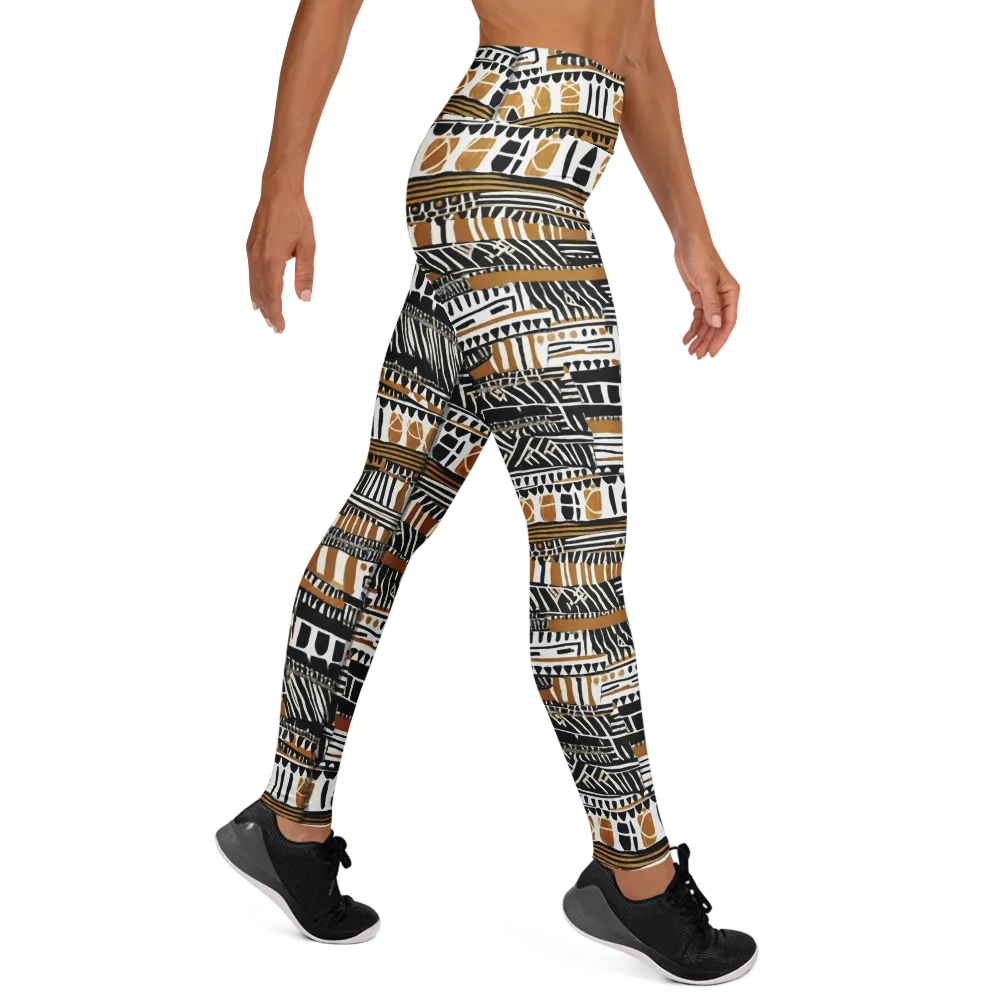 Nomad Geometry on Yoga Leggings — Right