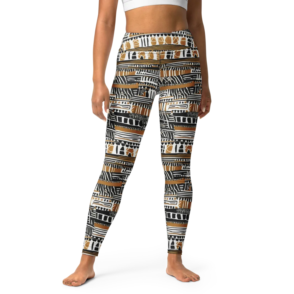 Nomad Geometry on Yoga Leggings — Front