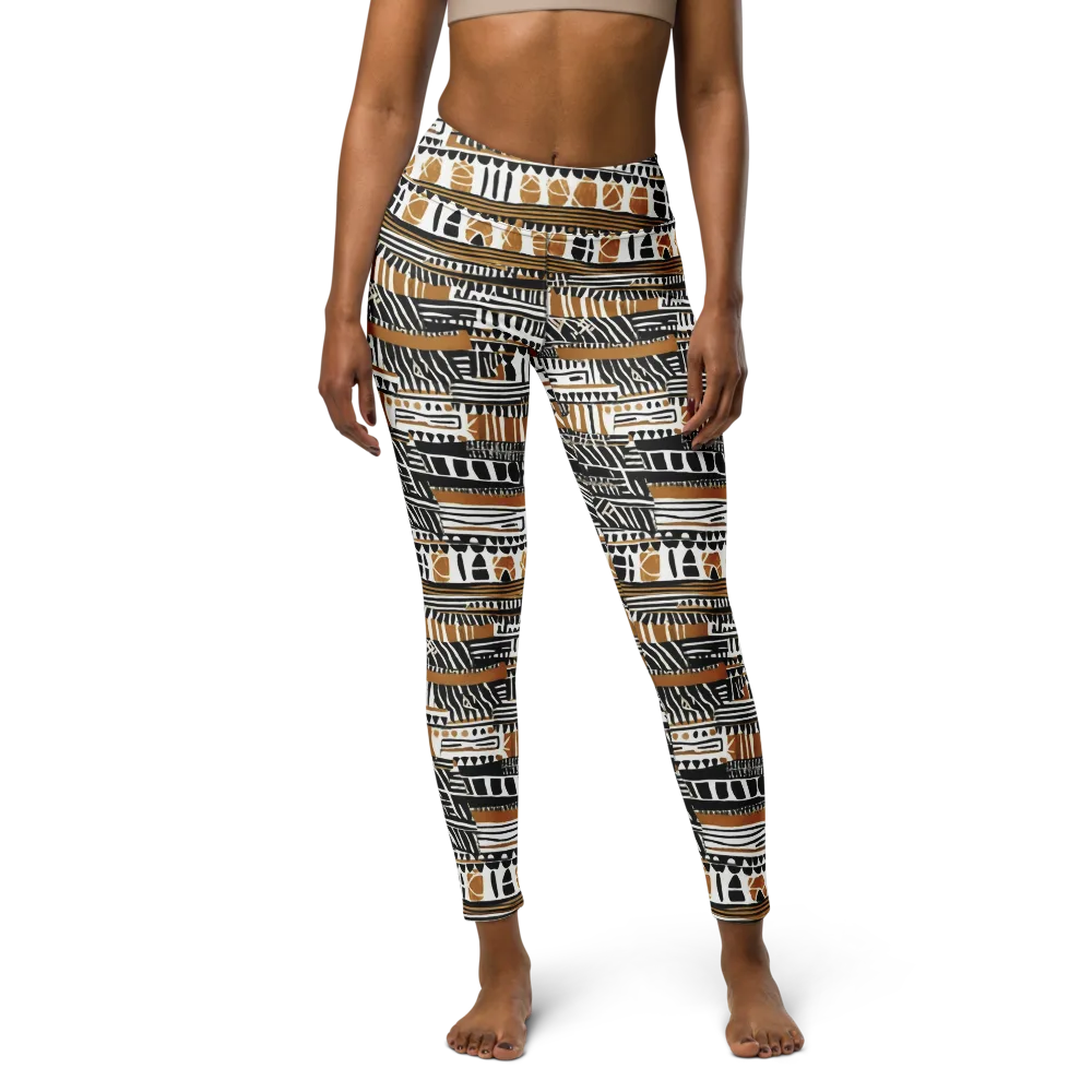 Nomad Geometry on Yoga Leggings — Front