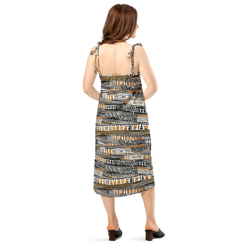 Nomad Geometry on Slip Dress — Back