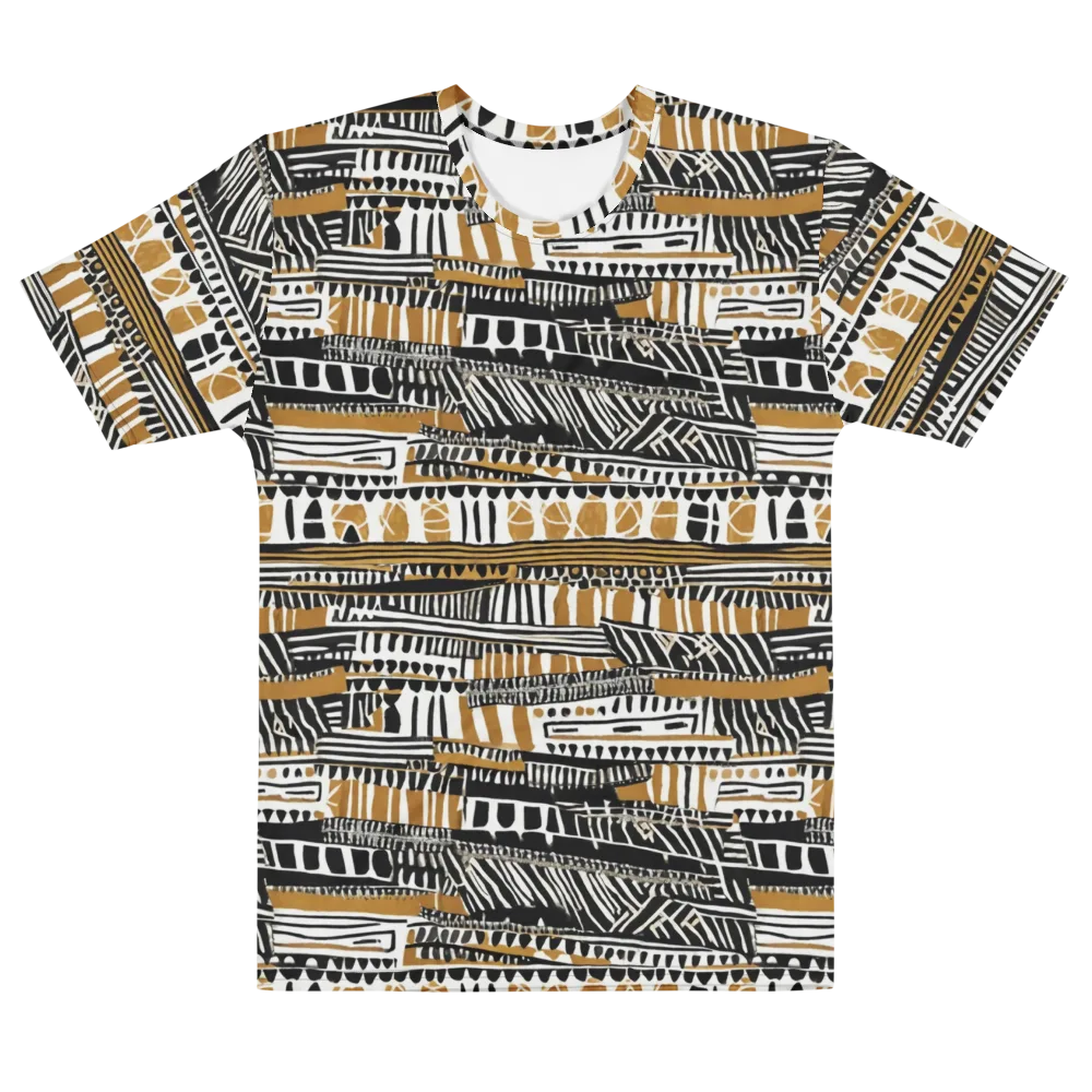 Nomad Geometry on Men's Cotton Crew Neck T-Shirt — Front
