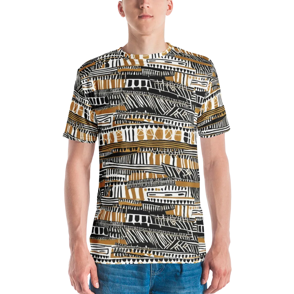 Nomad Geometry on Men's Crew Neck T-Shirt — Front