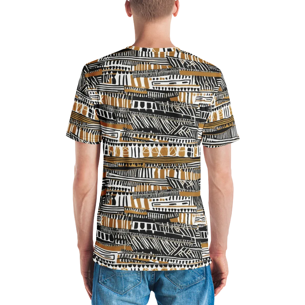 Nomad Geometry on Men's Crew Neck T-Shirt — Back