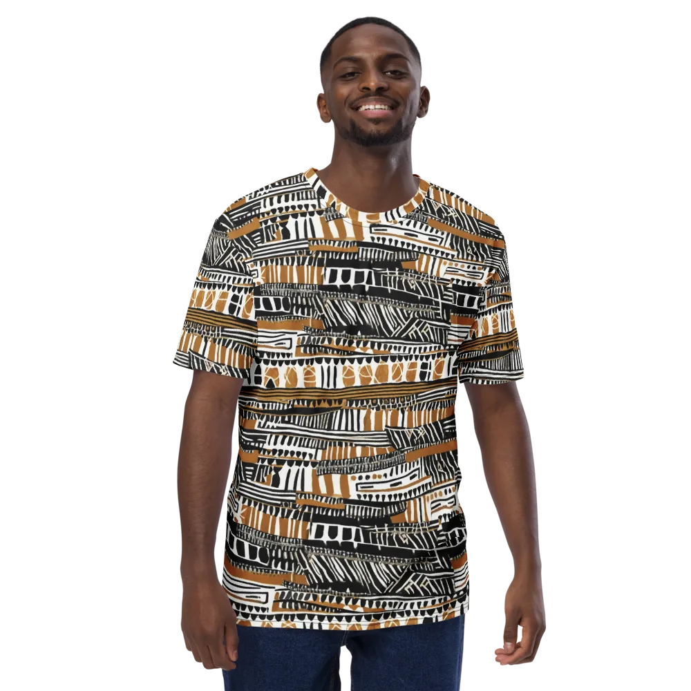 Nomad Geometry on Men's Crew Neck T-Shirt — Front