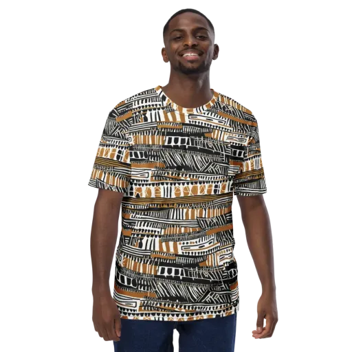 Nomad Geometry on a Men's Crew Neck T-Shirt