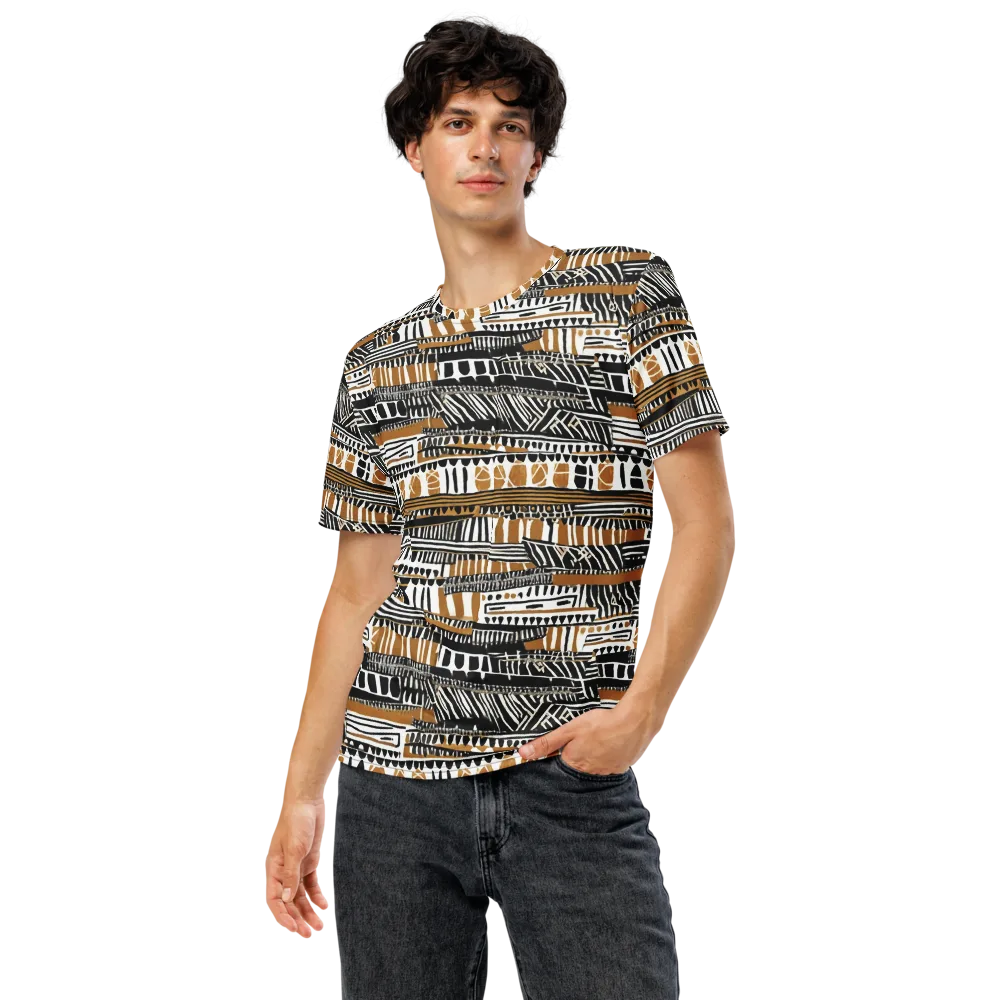 Nomad Geometry on Men's Crew Neck T-Shirt — Front
