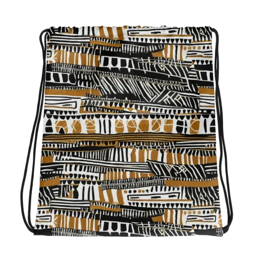 Nomad Geometry on a Drawstring Bag