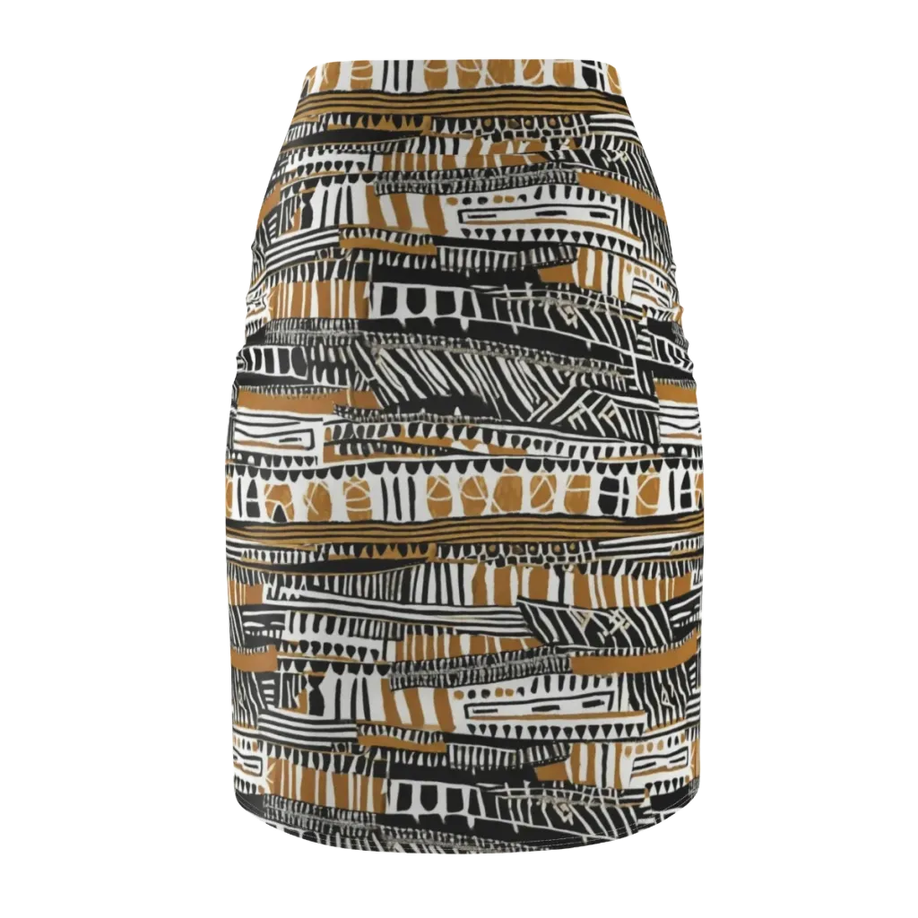 Nomad Geometry on Pencil Skirt — Back