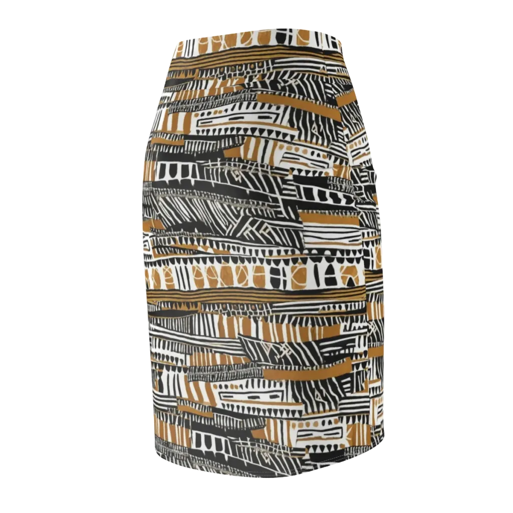 Nomad Geometry on Pencil Skirt — Back Side